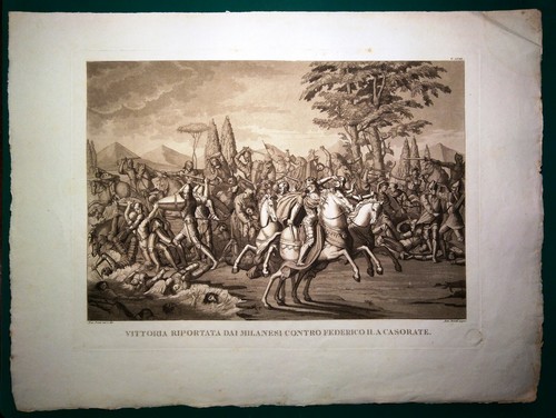 Stampa antica storia milano - di,