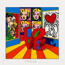 Ugo Nespolo Serigrafia Love