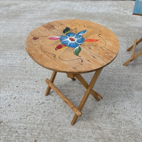 Tavolino rotondo d vintage - 18",