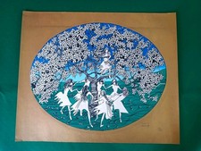 Opera grafica su carta "Tanti auguri" di Annesi Cassinis 1985