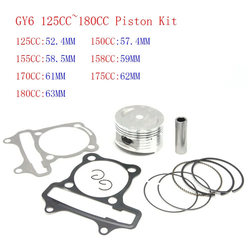 Kit guarnizioni pistone gy6 - guarnizioni,