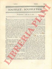 Mantice - Encyclopedie - Soufflet, souffletier.