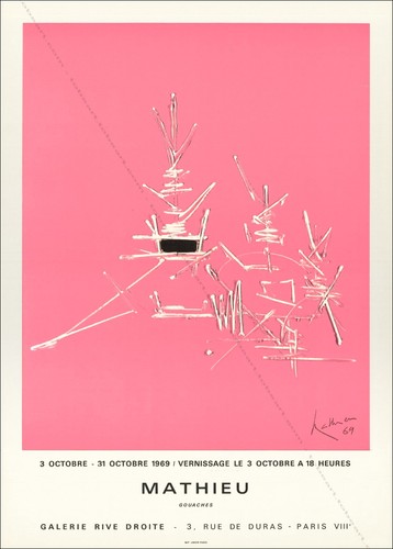 Georges mathieu affiche - mathieu, |