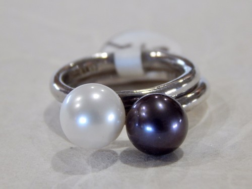 Anello perle trollbeads - anello, bianco