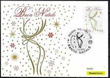 Italia 2016 "Buon Natale" - Auguri Renne Stelle Stilizzate Arte Maxicard