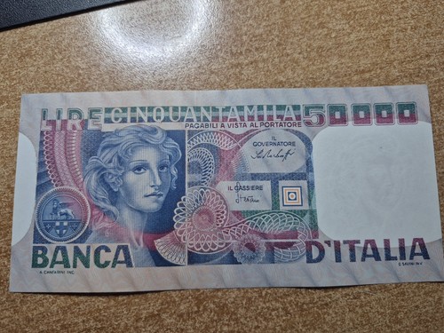 50000 lire volto donna - lire,
