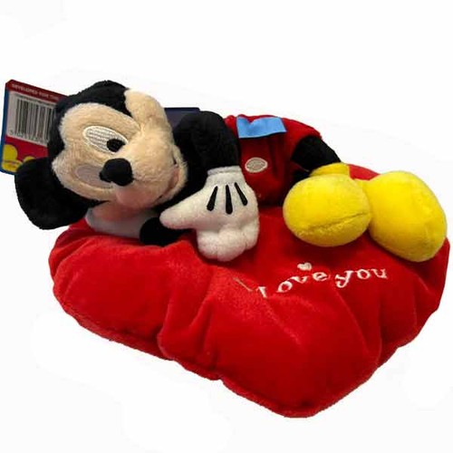 Peluche cuore mickey love - cuore,