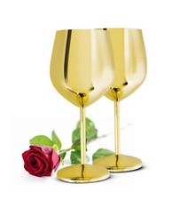 2 Bicchieri da Vino 510ml Oro