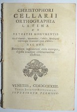 ORTOGRAFIA LATINA - ediz. 1732