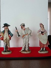 Collezione Artistica B.Merli Capodimonte Colombina Brighella Stenterello  