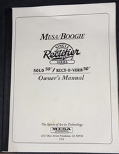 Mesa Boogie Raddrizzatore Singolo Solo 50 Recto Verbo Manuale Proprietario