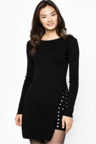 Abito donna pinko nero maglia - nero,