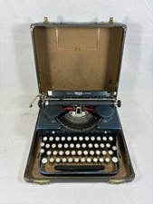Macchina A Scrivere Royal Blu Modello P 1930 Rivista Pulito + Ruban Nuovo