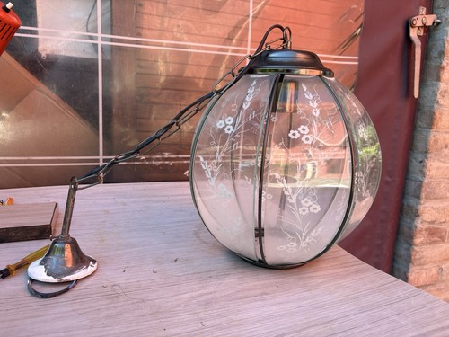 Lampadario vintage vetro - lampadario,
