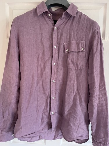 Camicia belstaff lino lavanda - camicia,