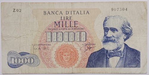 1000 lire verdi primo tipo - 1000,