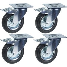 Gomma Per Ruota Di 200Mm 8" Con Freni, Girevole, Capacità Di 800Kg, Set Di 4