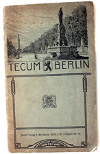 28401 TECUM BERLINO del 1910 mappa della città cercatore di strade con tram linee autobus