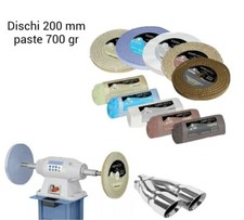 Kit lucidatura metalli per mola da banco lucidatrice alluminio acciaio inox 