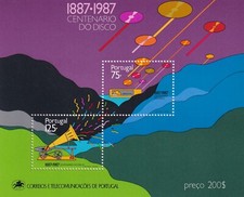 Portogallo 1987 Yvert SS 56 100° Disco Musica MNH VF