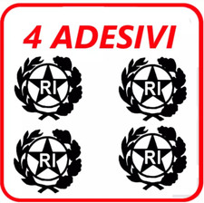 adesivo targa auto ri repubblica epoca per bollino stella logo timbro stemma la