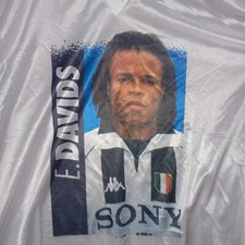 JUVENTUS DAVIDS SHIRT VINTAGE 90S YOGA CALCIO CAMPIONI ADVERTISING MATERIAL JUVE