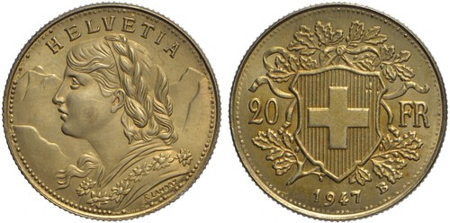 Svizzera marengo 20 franchi - -,