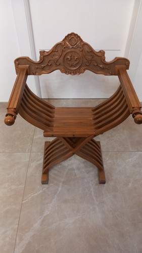 Sedia savonarola legno - sedia,