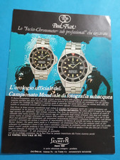 PUBBLICITA'  1979 OROLOGIO WATCH PAUL PICOT SWISS-CHRONOMETER LEVRETTE ADVERT