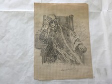 OLD DRAWING CHARCOAL SKETCH