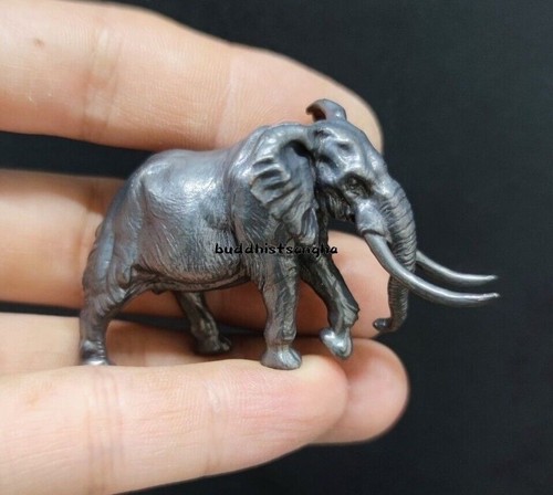 Statua mammut ottone nero
