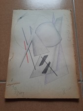 futurismo cubismo,  astrattismo geometrico anni '50/'40, DI GRANDE FASCINO.