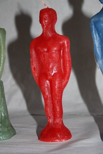Candela cera rosso uomo 
