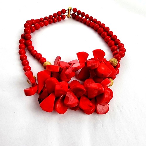Large genuine coral statement - large,