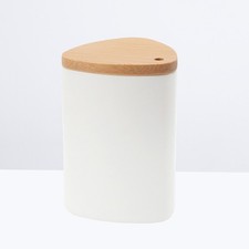  Porta stuzzicadenti in plastica con coperchio in bambù Portavaso per