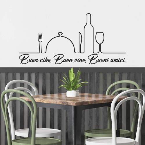 Adesivo murale cucina buon - murale,