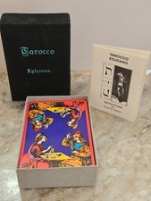 Mazzo Tarocchi Vintage Tarocco Egiziano Bi-Ass/Milano Italiano 1983 Venditore USA
