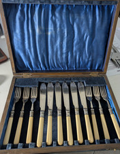 Antico set posate pesce anni