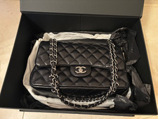CHANEL Black Lambskin Jumbo