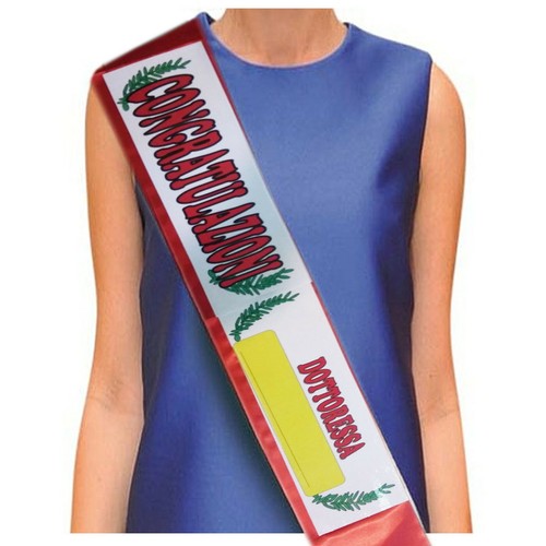 Laurea fascia raso per foto - raso,