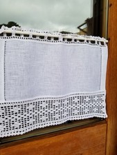 tendina a vetro, Piccola tenda a vetro, tenda di lino, tenda Cafe, Tenda Cucina