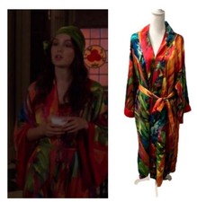 ASO Blair Waldorf Gossip Girl Natori Accappatoio Piccolo/Medio Bengala con Cravatta