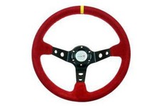 Volante sportivo volante per DRIFT KJS motorsport 350mm offset:80mm Suede Red