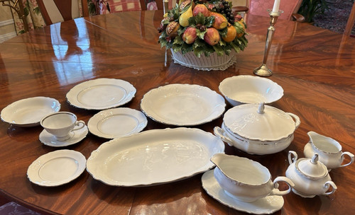 Bavaria white porcelain - white, dinner