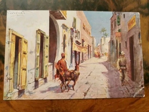Cartolina tripoli via - cartolina,