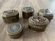 Set Scatoline Ottone Antiche