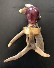 Grazioso Antico Antler Lampada