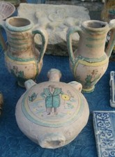 Antica ceramica trittico pezzi