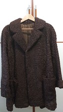 Giacca / Cappotto Donna di Astrakan Vintage Marrone