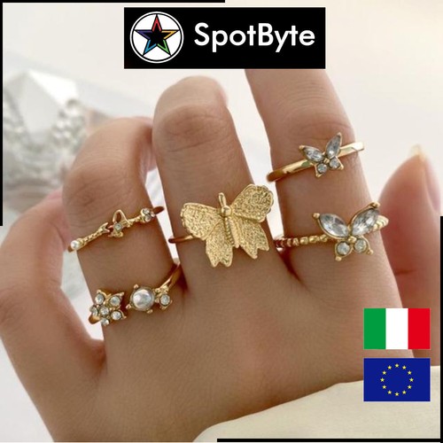 Set anelli donna - donna, dorati